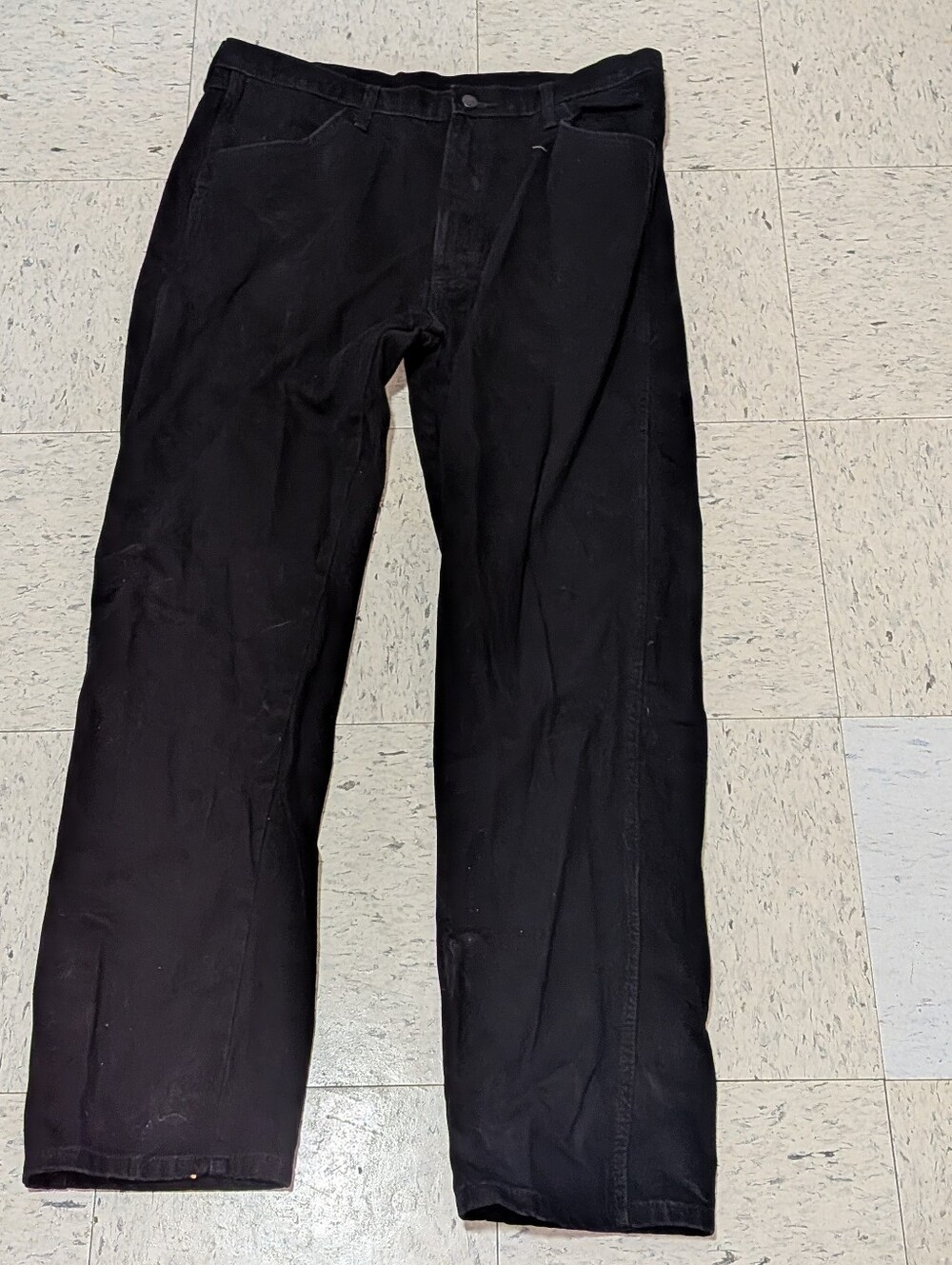 Rustler Black Relaxed Fit Men's Jeans